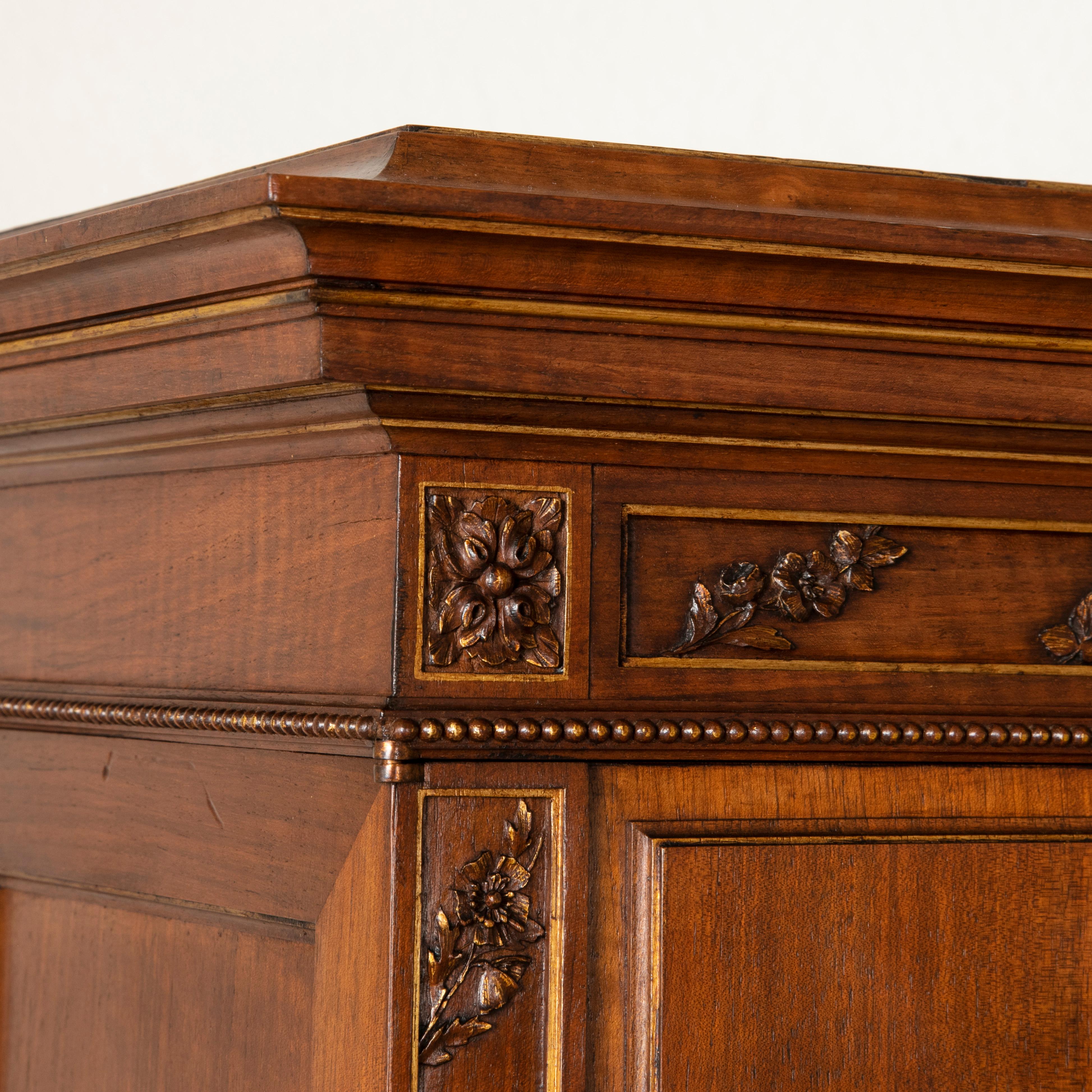 Early 20th Century French Louis XVI Style Walnut Secretary Writing Table or Desk 5