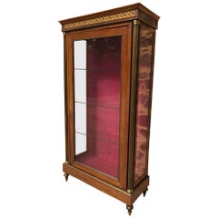 Early 20th Century French Mahogany and Brass Directoire Style Vitrine