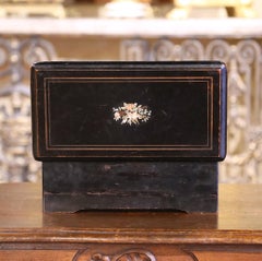 Early 20th Century French Mahogany and Painted Six-Song Cylinder Music Box