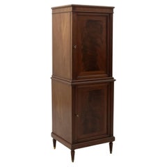 Antique Early 20th Century French Mahogany Artist's Filing Cabinet With Pullout Trays