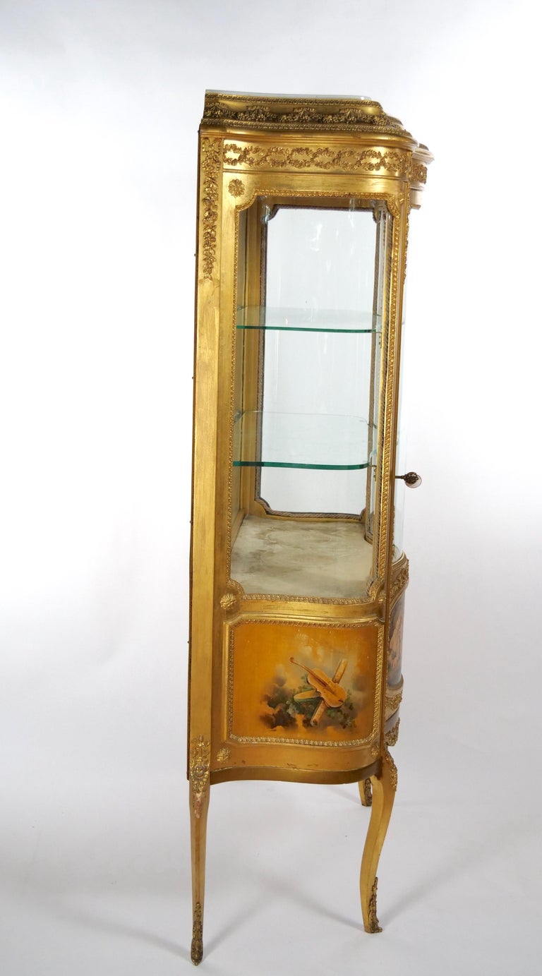 Early 20th Century French Marble Top Hand Painted Display For