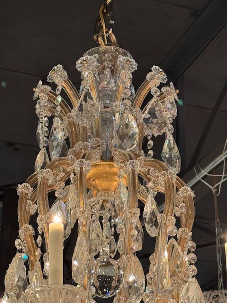 Lustre en cristal français du début du 20e siècle de style Marie-Thérèse en vente 1