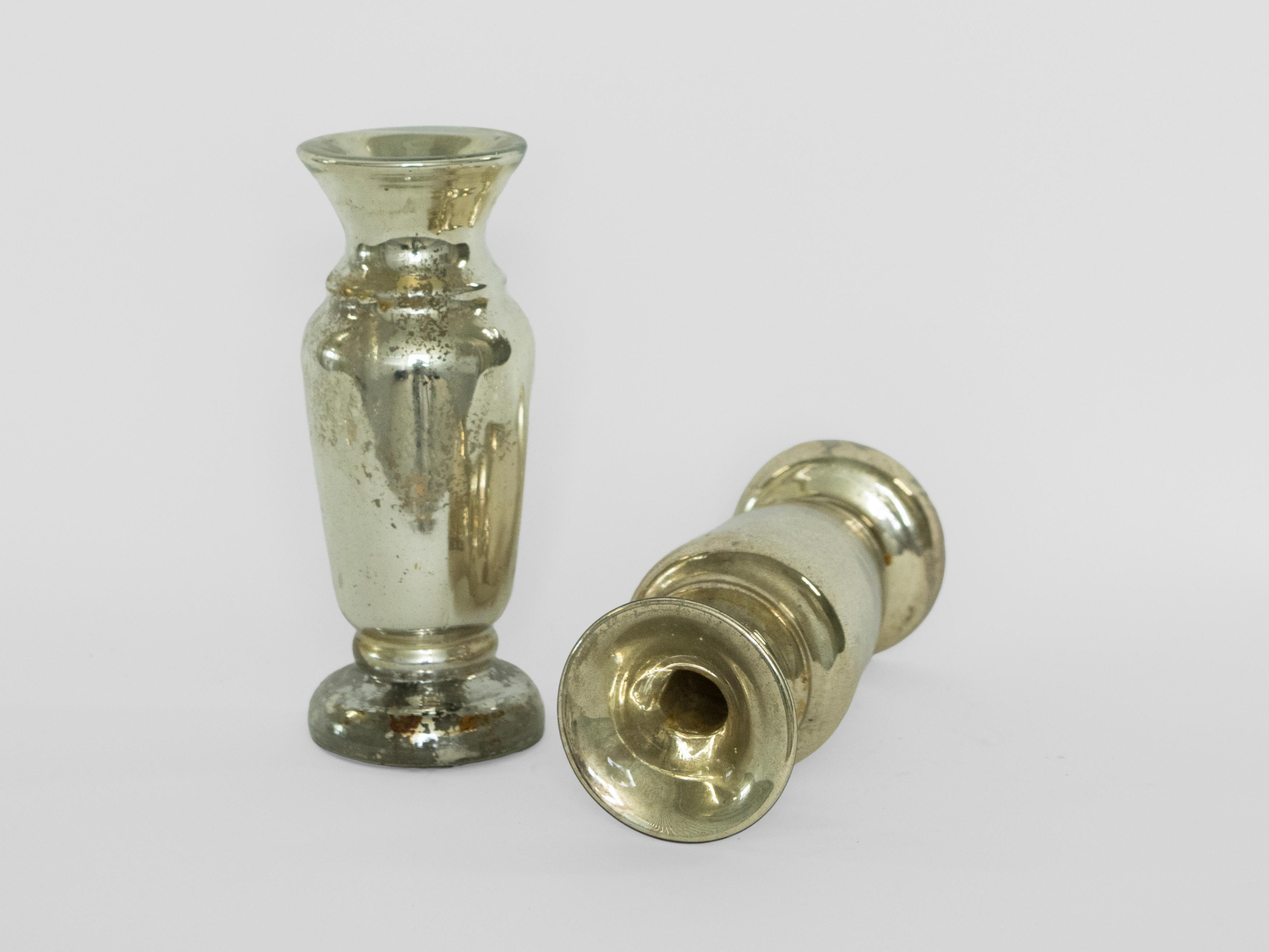 Francese Bastoncini per candele in vetro al mercurio francese dell'inizio del XX secolo in vendita