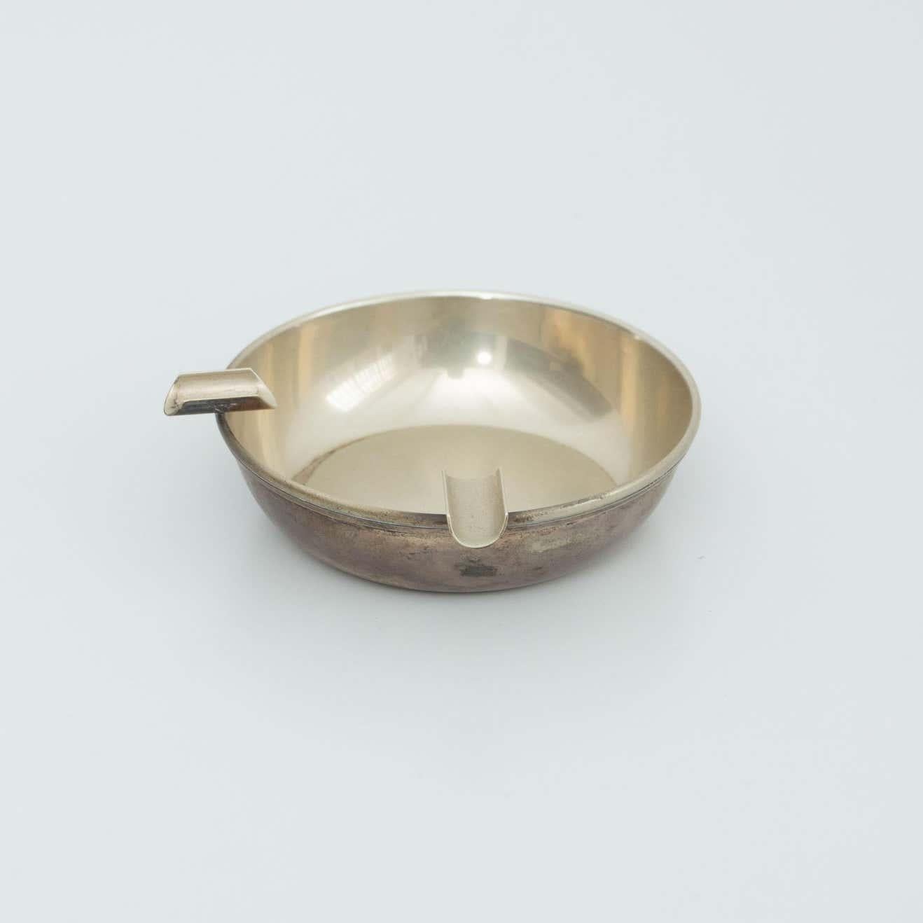 Mid-Century Modern Early 20th Century French Metal Ashtray For Sale