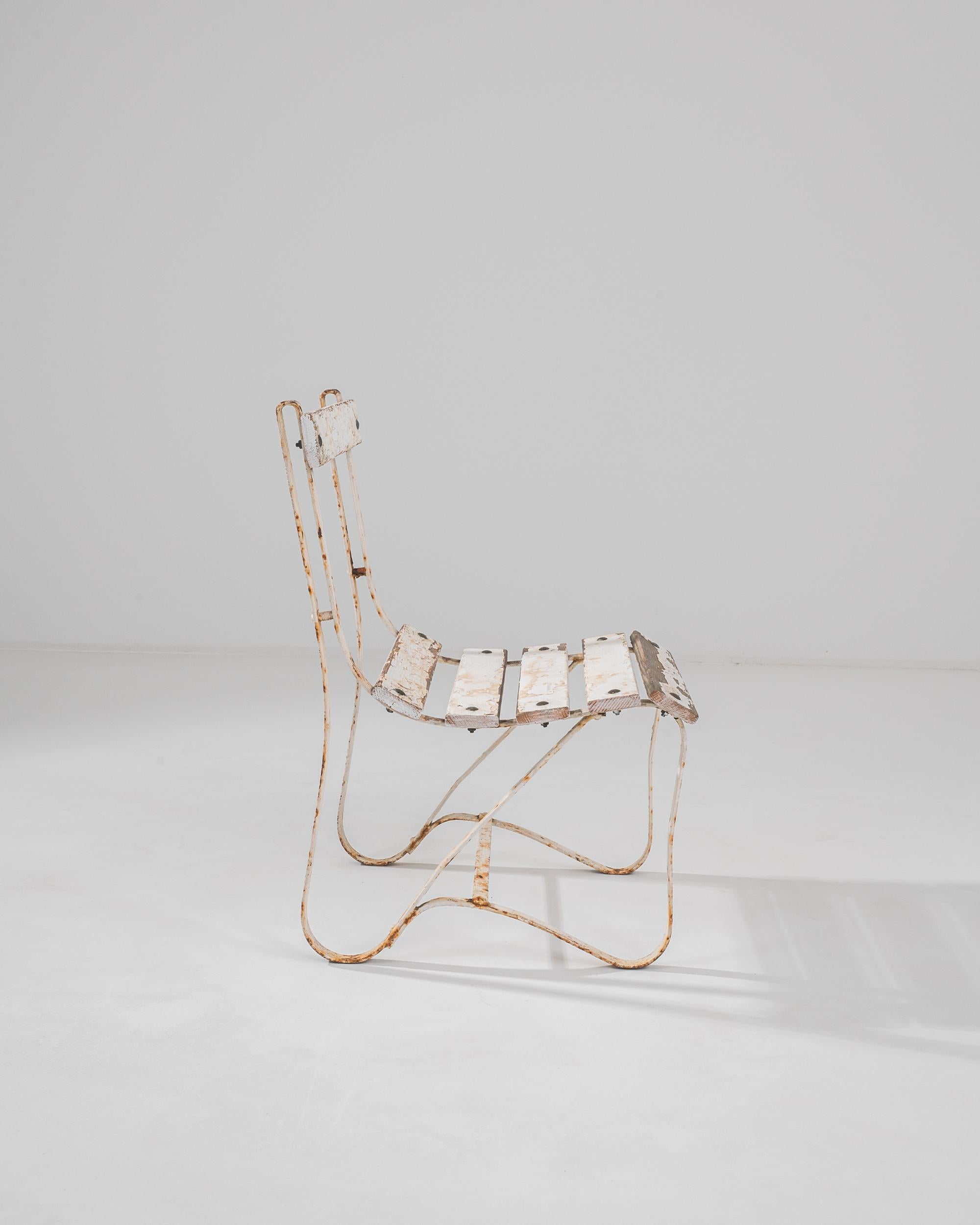 Early 20th Century French Metal Garden Chair For Sale 7