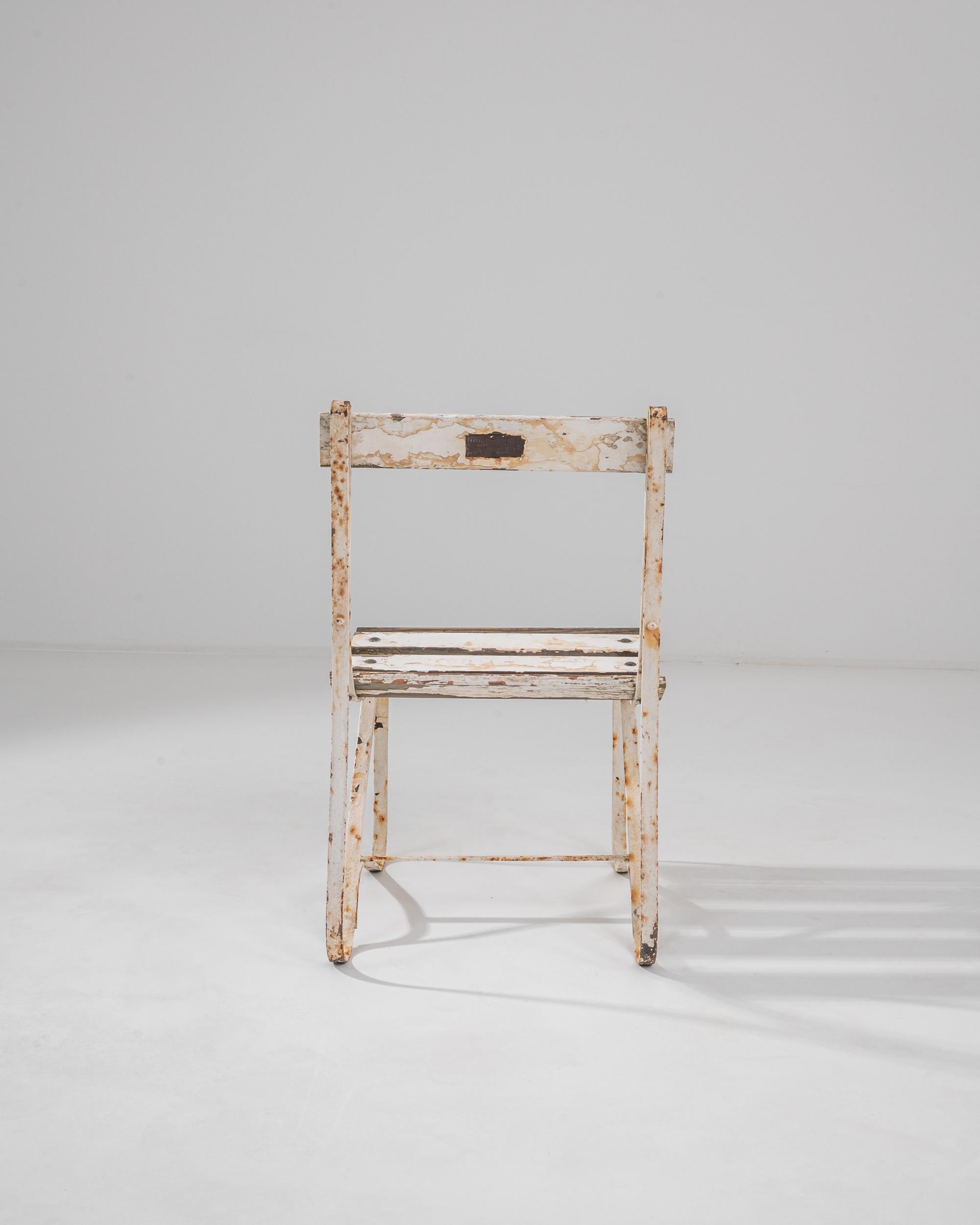 Early 20th Century French Metal Garden Chair For Sale 8