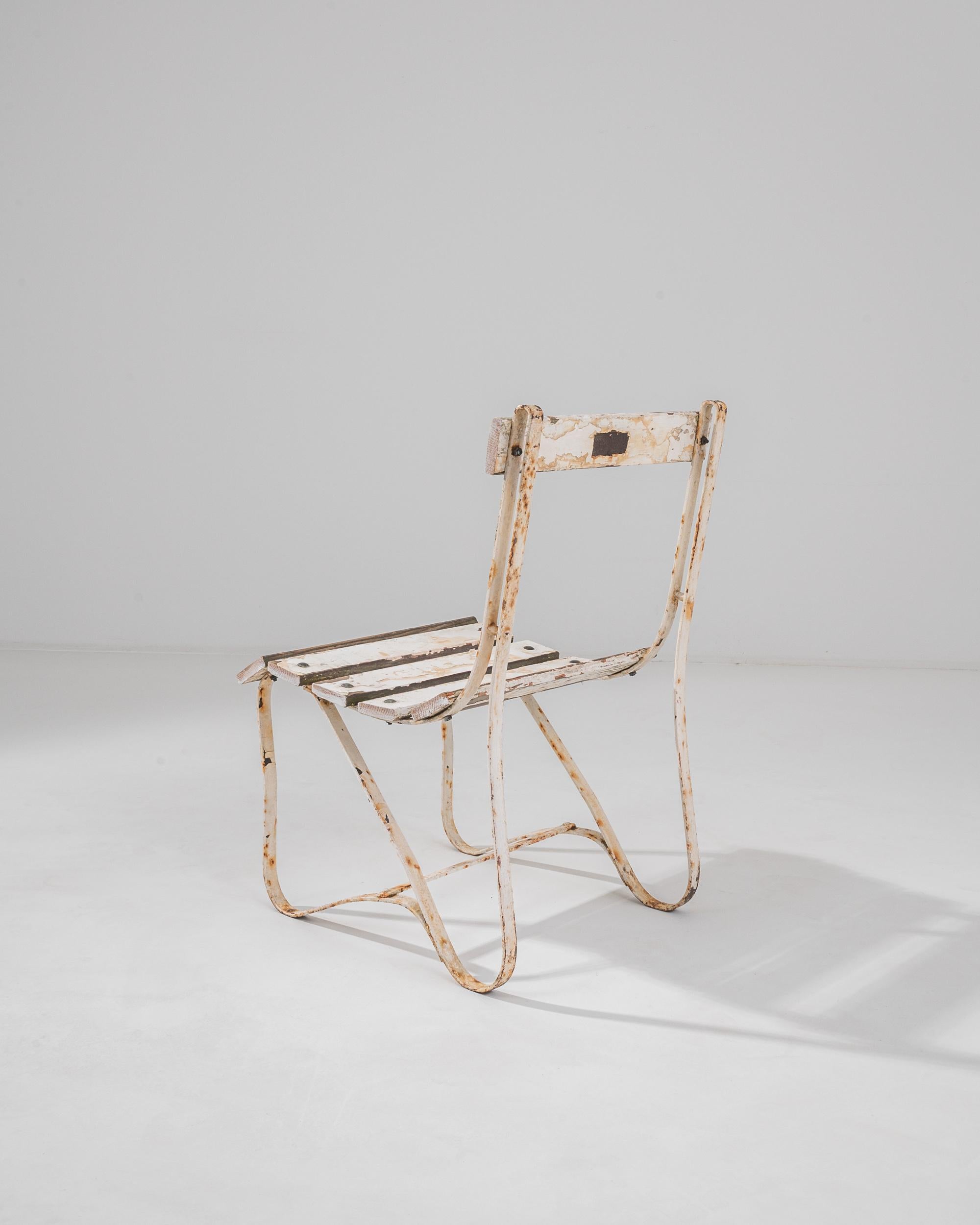 Early 20th Century French Metal Garden Chair For Sale 9