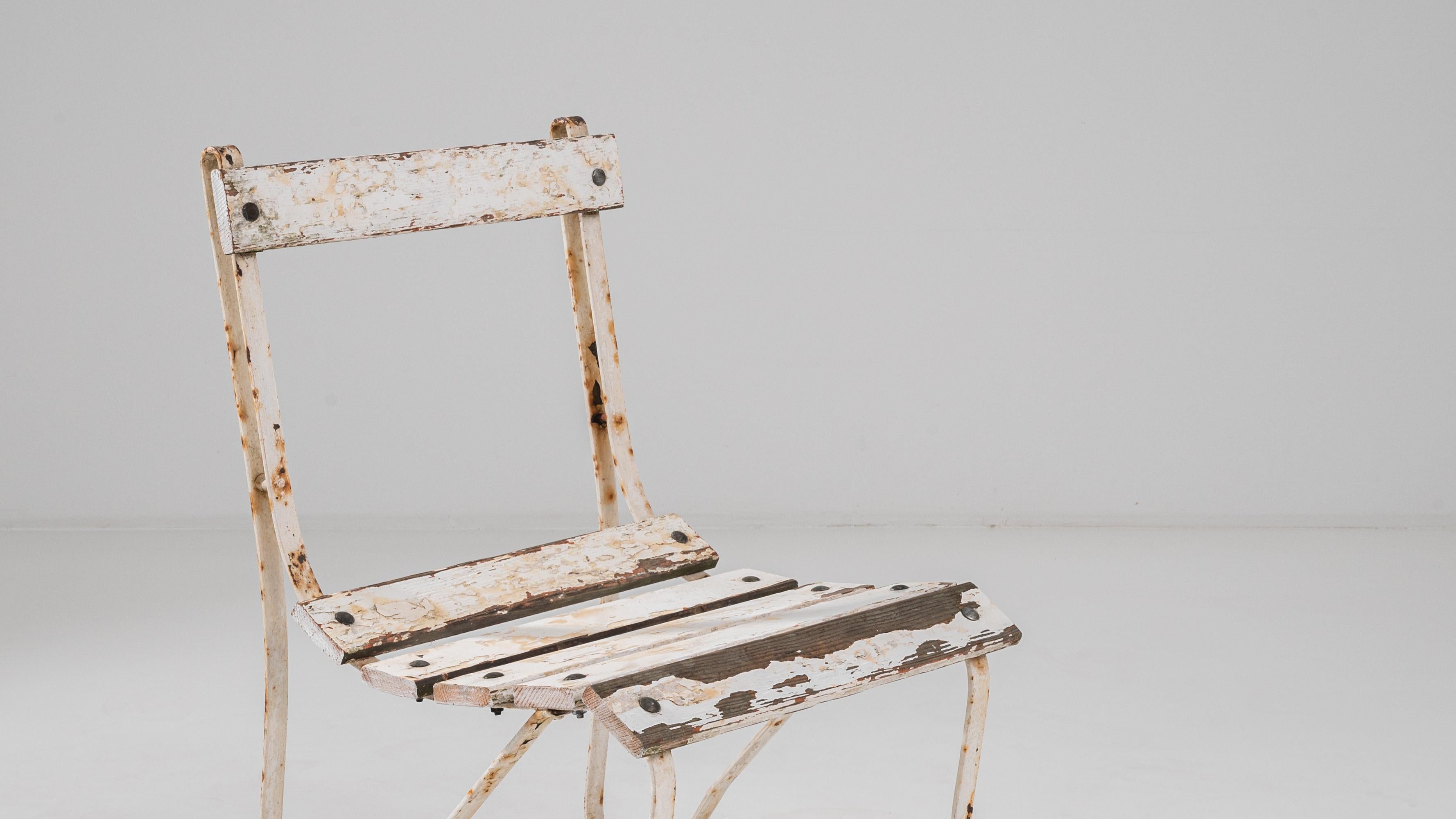 Early 20th Century French Metal Garden Chair For Sale 1