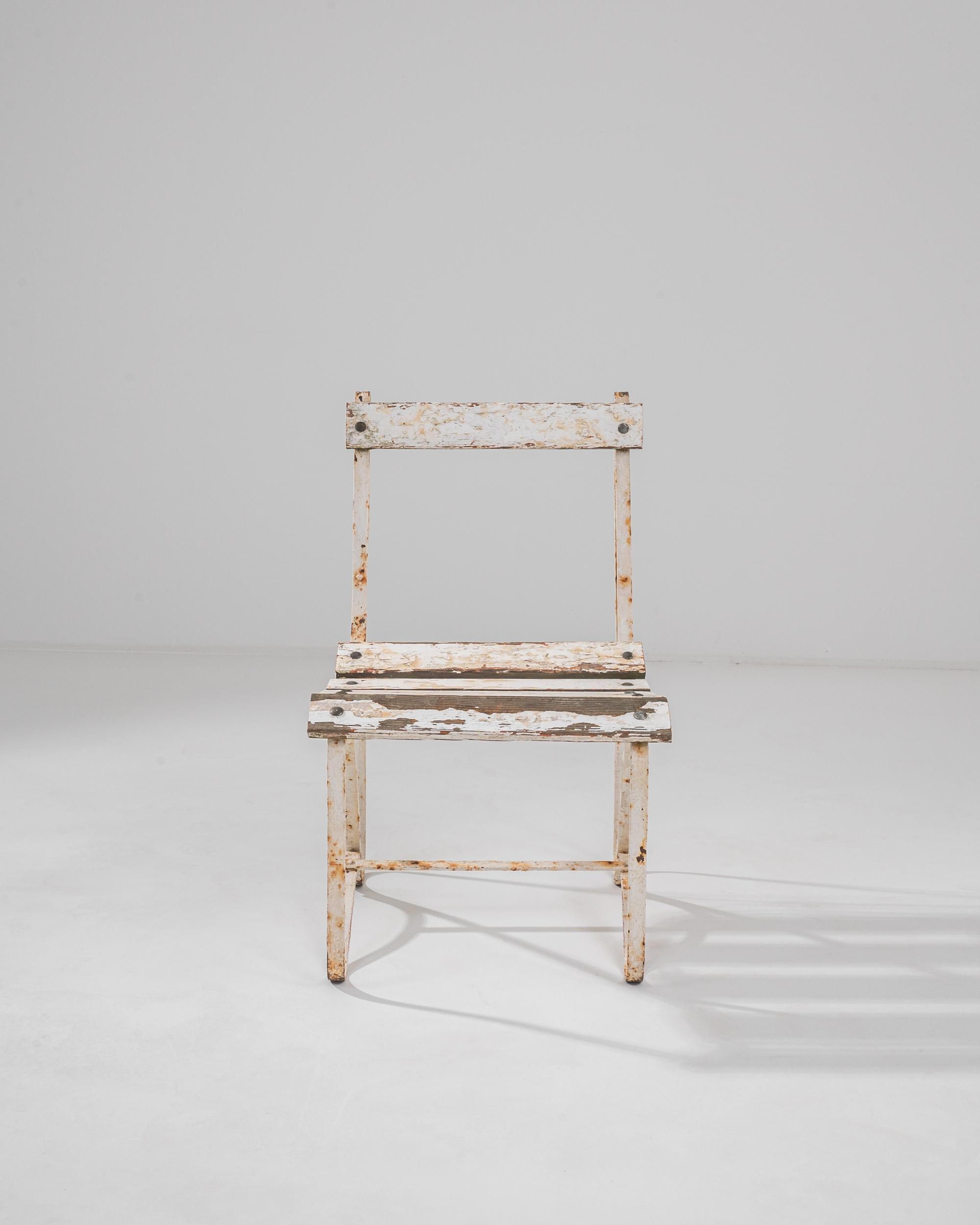Early 20th Century French Metal Garden Chair For Sale 5