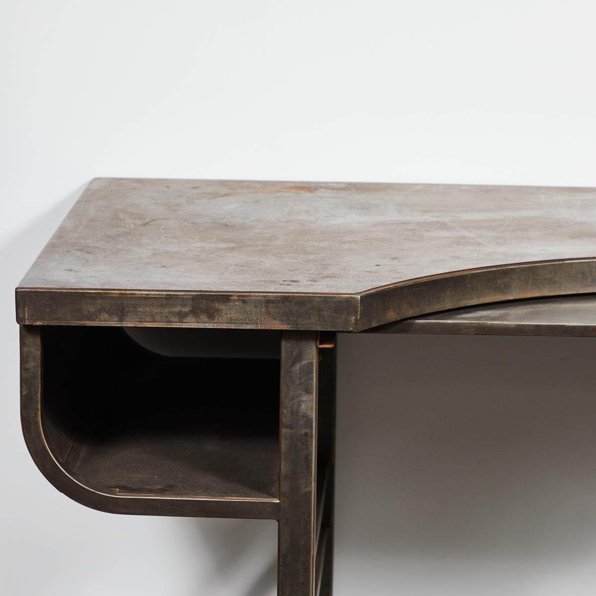Edwardian Early 20th Century French Industrial Metal Postmasters Desk