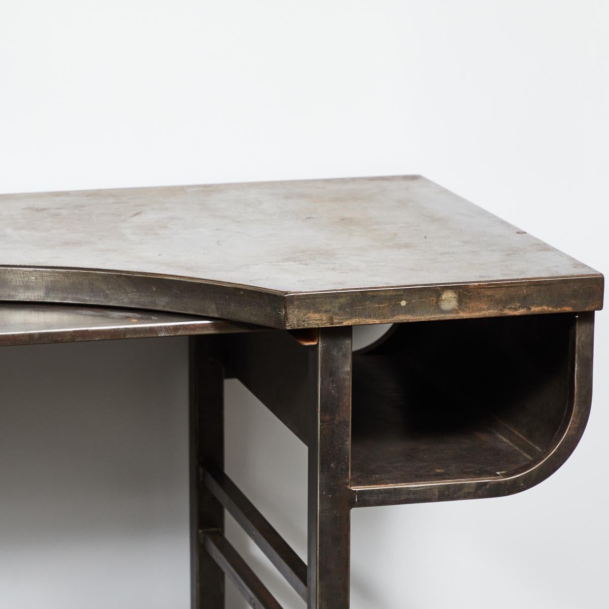 Early 20th Century French Industrial Metal Postmasters Desk In Good Condition In Los Angeles, CA