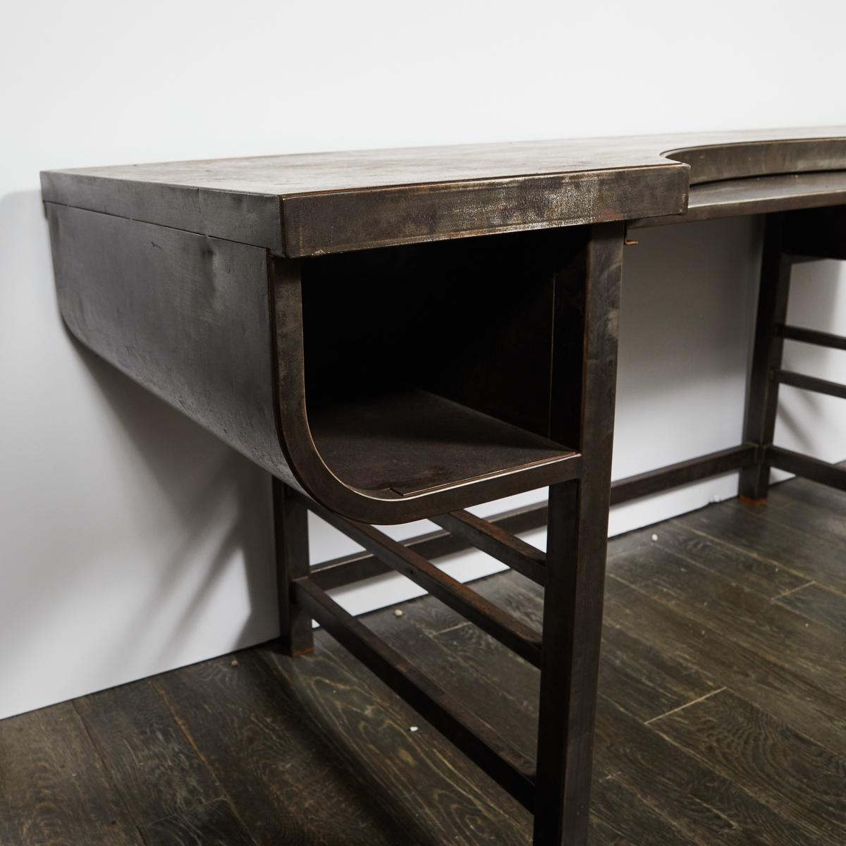 Early 20th Century French Industrial Metal Postmasters Desk 3
