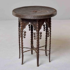 Early 20th Century French Metal Side or Garden Table