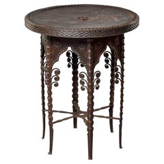 Early 20th Century French Metal Side or Garden Table