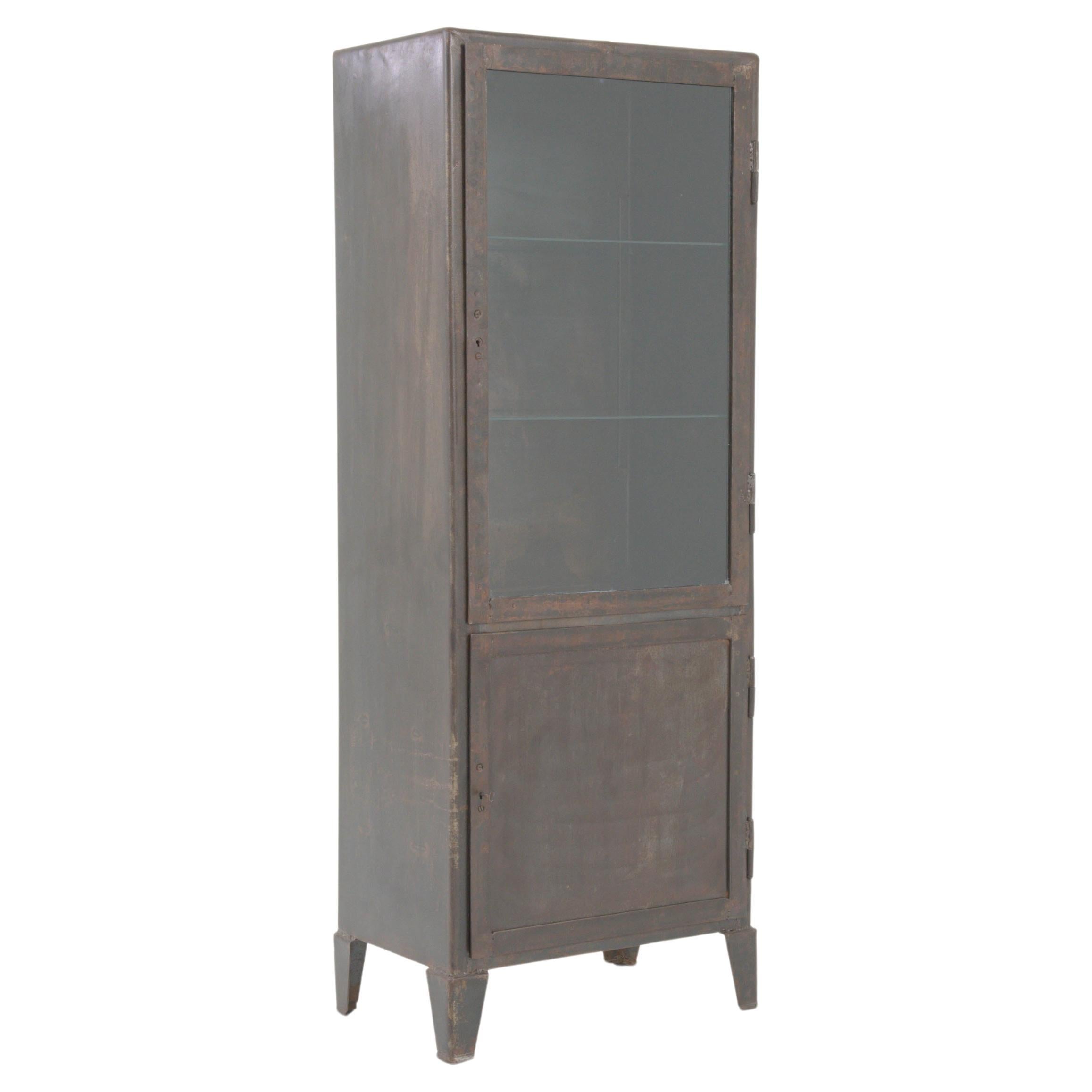 Early 20th Century French Metal Vitrine For Sale