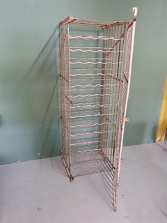 Early 20th Century French Metal Wine Rack Cage Safe for 150 Bottles