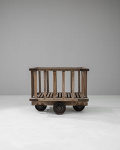Early 20th Century French Metal & Wooden Cart