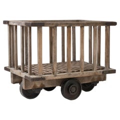 Carro francés de madera y metal de principios del siglo XX