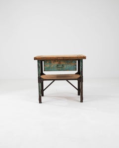 Early 20th Century French Metal & Wooden Work Table