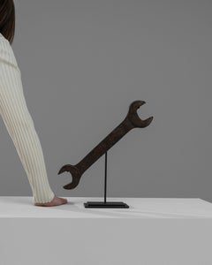 Early 20th Century French Metal Wrench On Stand