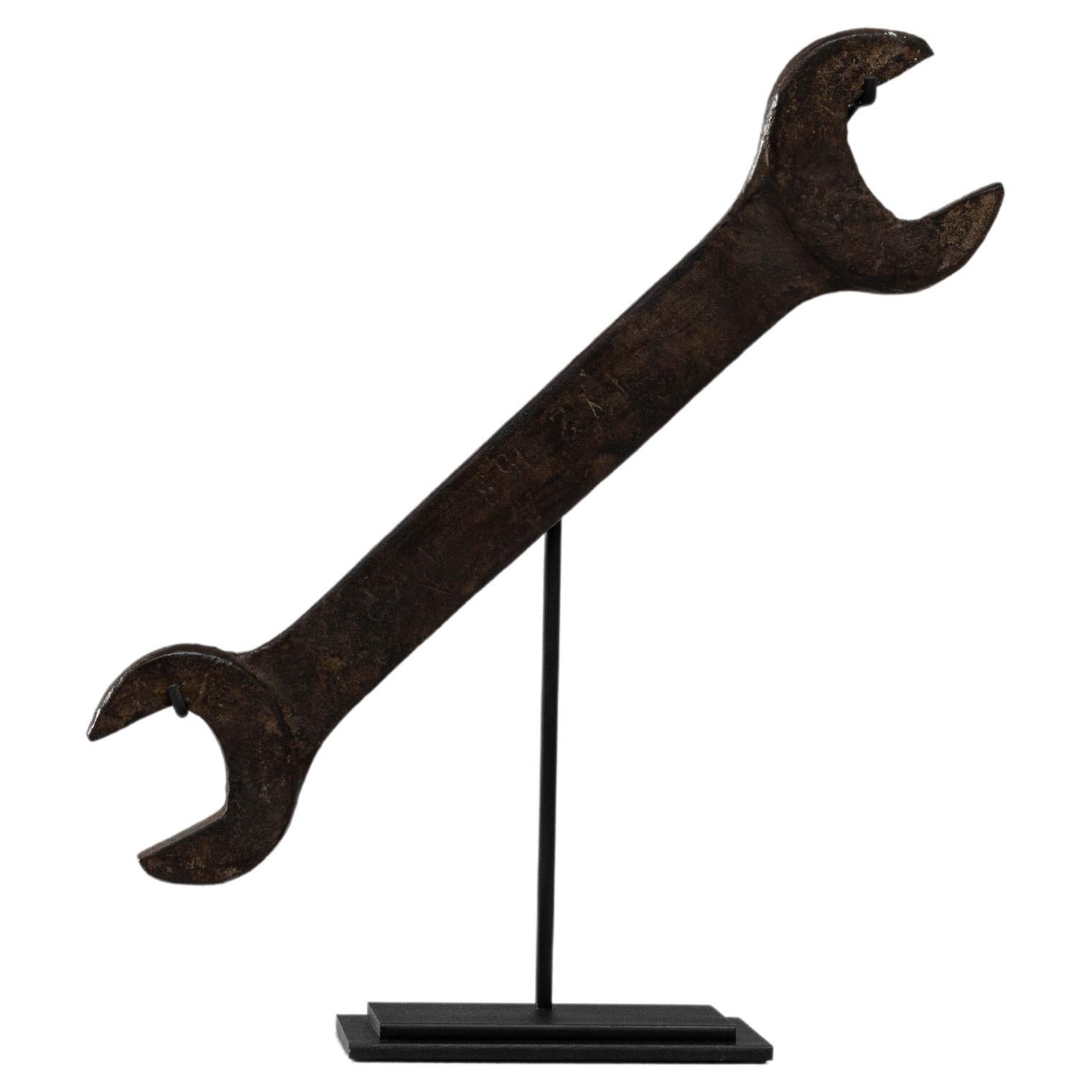 Early 20th Century French Metal Wrench On Stand