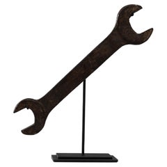 Early 20th Century French Metal Wrench On Stand