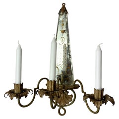 Early 20th Century French Mirrored Candle Sconce