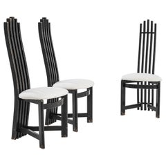 Early 20th Century French Modernist Chairs, Set of Three