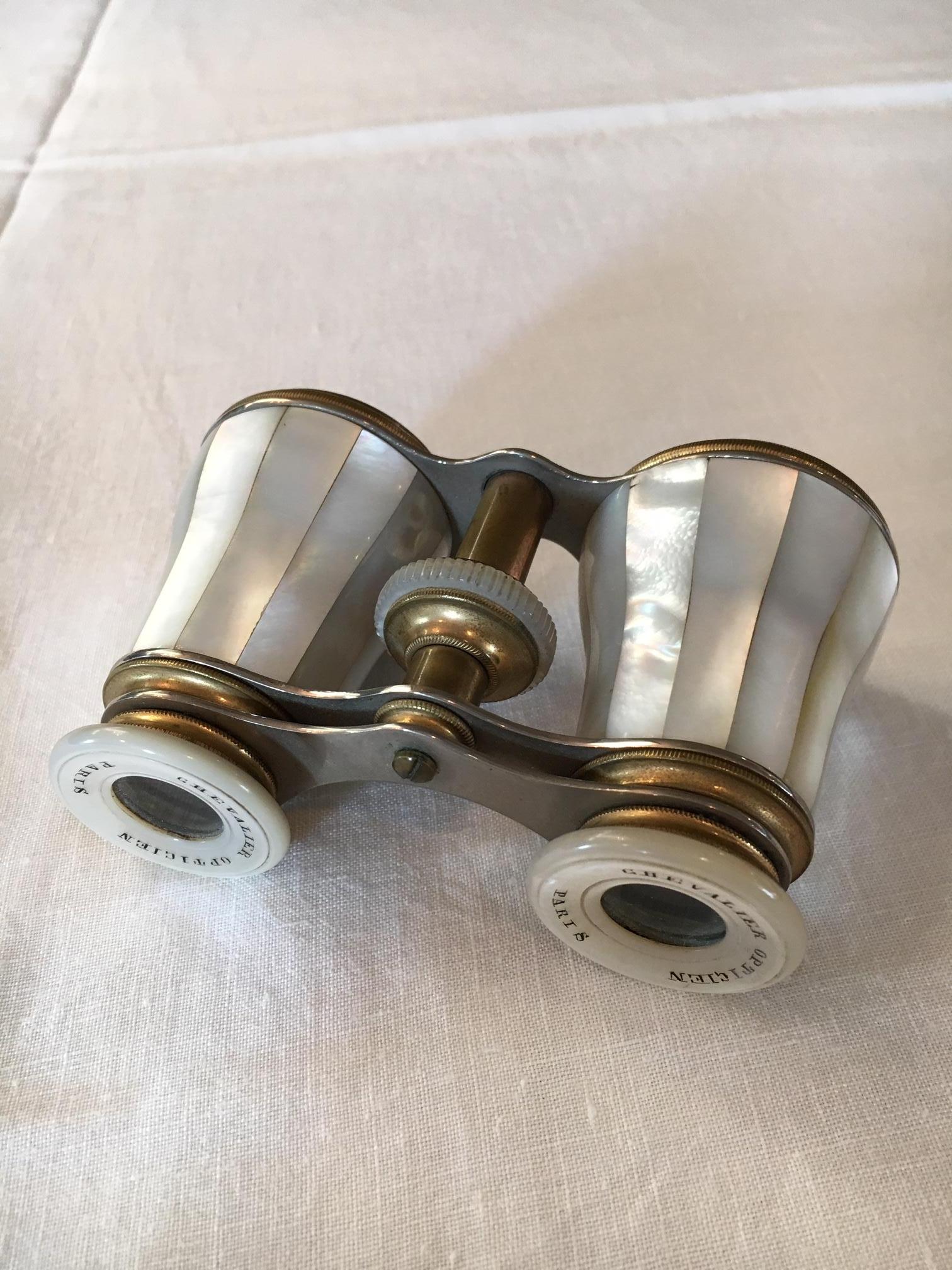 Early 20th Century French Mother of Pearl Opera Binoculars 2