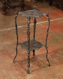 Early 20th Century French Napoleon III Painted Cast Iron Side Table