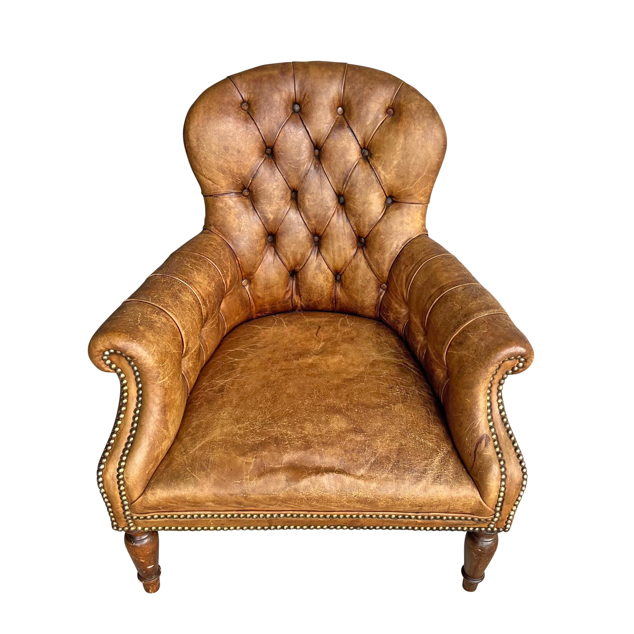 Early 20th Century French Napoleon III-Style Chair In Good Condition In Chicago, IL