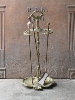 Early 20th Century French Napoleon III Style Fireplace Tool Set