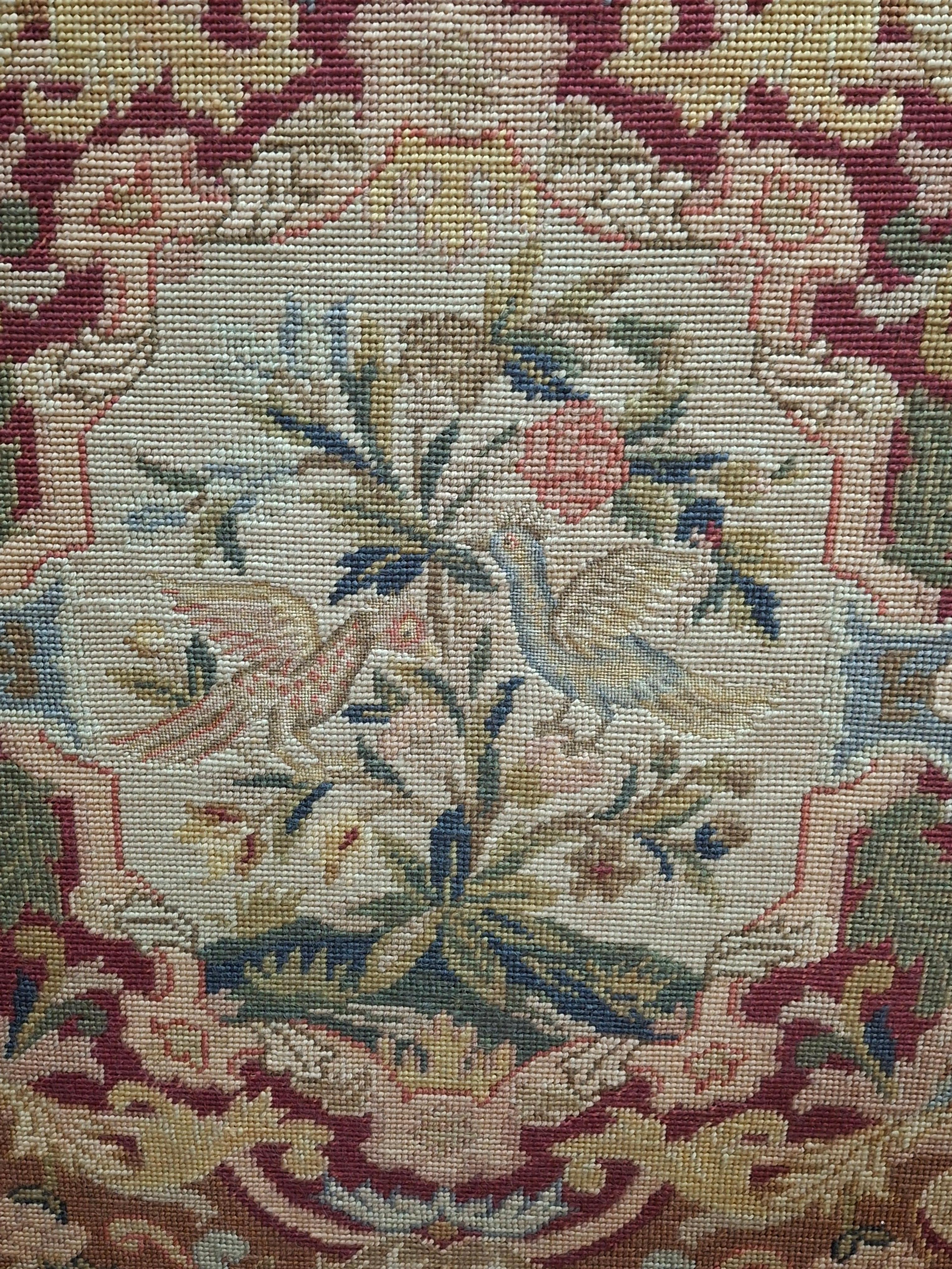 XX secolo Paravento per caminetto francese dei primi del Novecento a punto ago in vendita