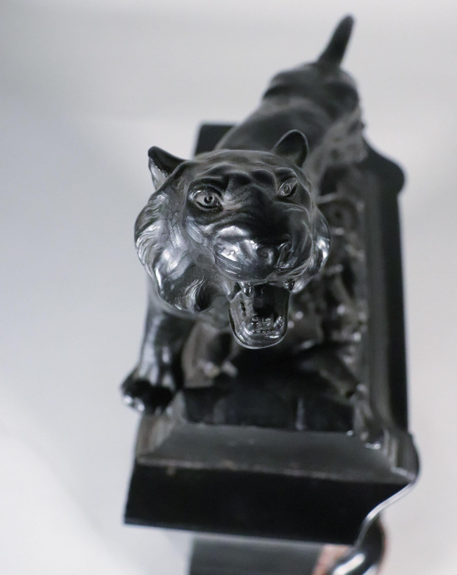 Brass Early 20th Century French Neoclassical Black Slate and Marble Mantel Clock For Sale