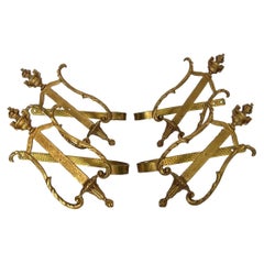Early 20th Century French Neoclassical Gilded Curtain Tie-Backs, Set of 4