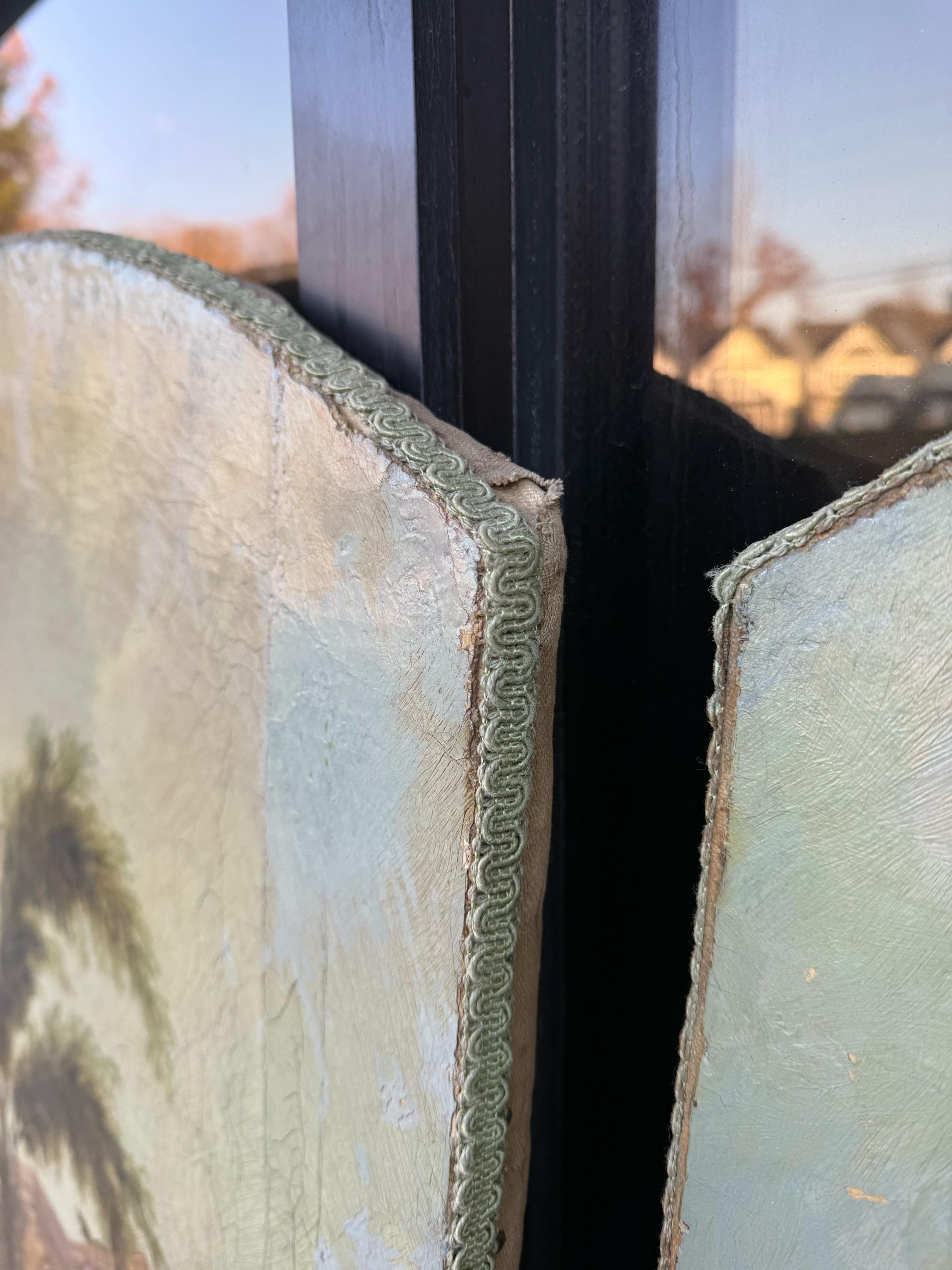 Olio neoclassico su tela dei primi del Novecento French Room in vendita 5