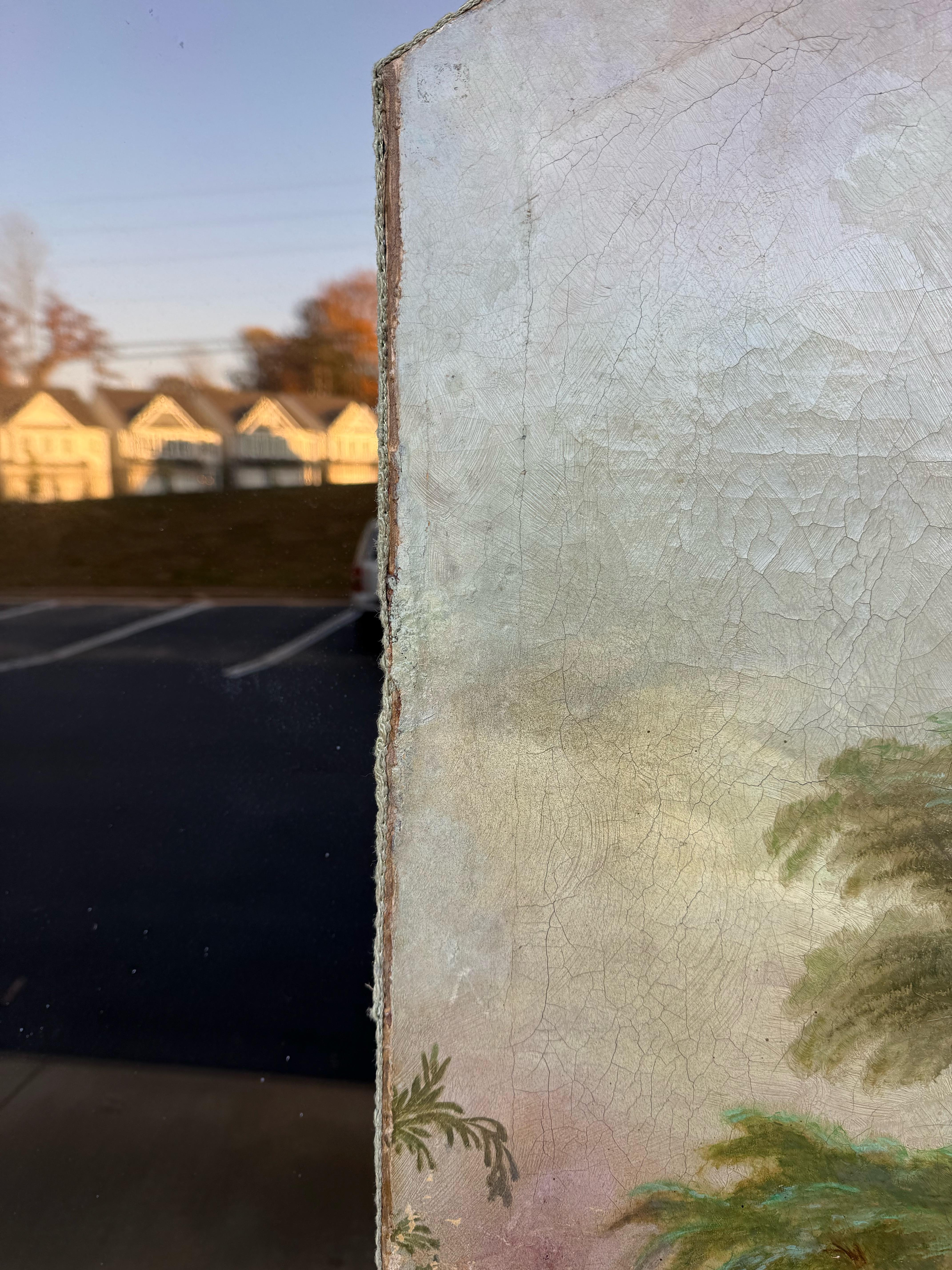 Olio neoclassico su tela dei primi del Novecento French Room in vendita 1