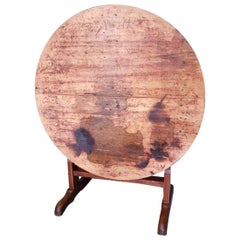 Early 20th Century French Nutwood Wine Table/ Table Vigneron