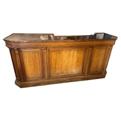 Early 20th century French Oak And Copper Bar Counter, 1900s