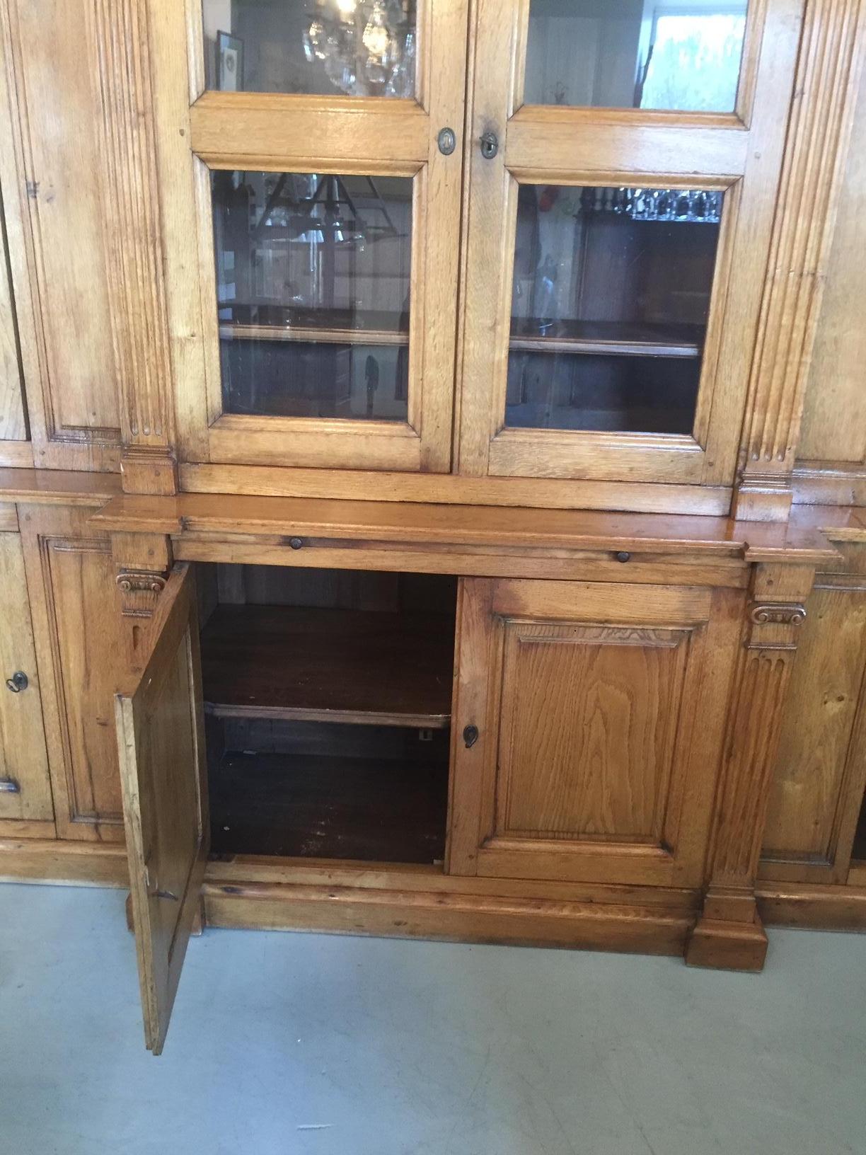 Early 20th Century French Oak Bibliotheque Bookcase, 1900s 12