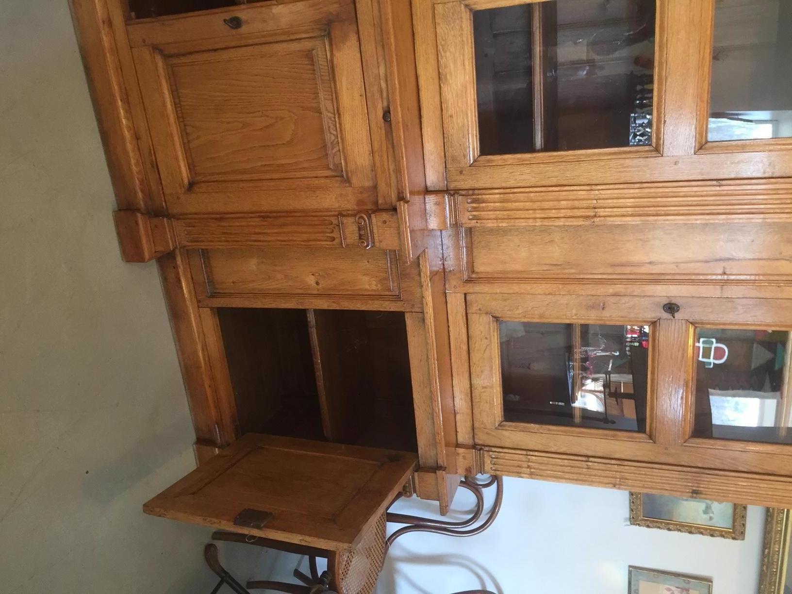 Early 20th Century French Oak Bibliotheque Bookcase, 1900s 13