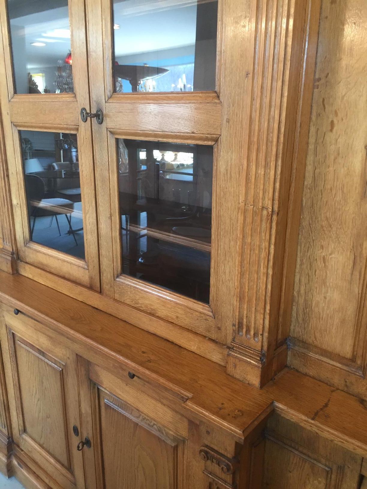 Early 20th Century French Oak Bibliotheque Bookcase, 1900s 15