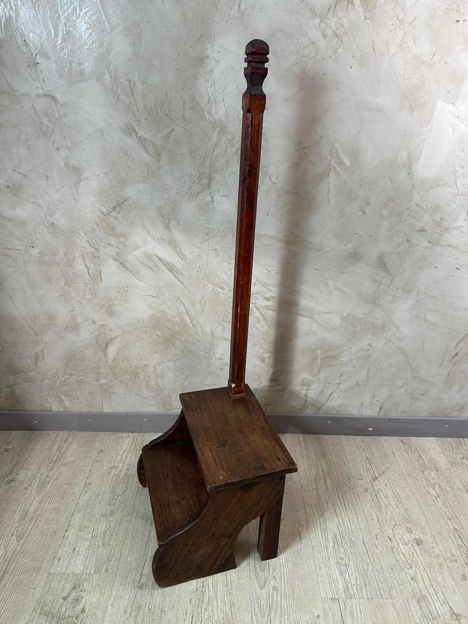 Early 20th century French Oak Bibliotheque Stepladder, 1900s For Sale 2