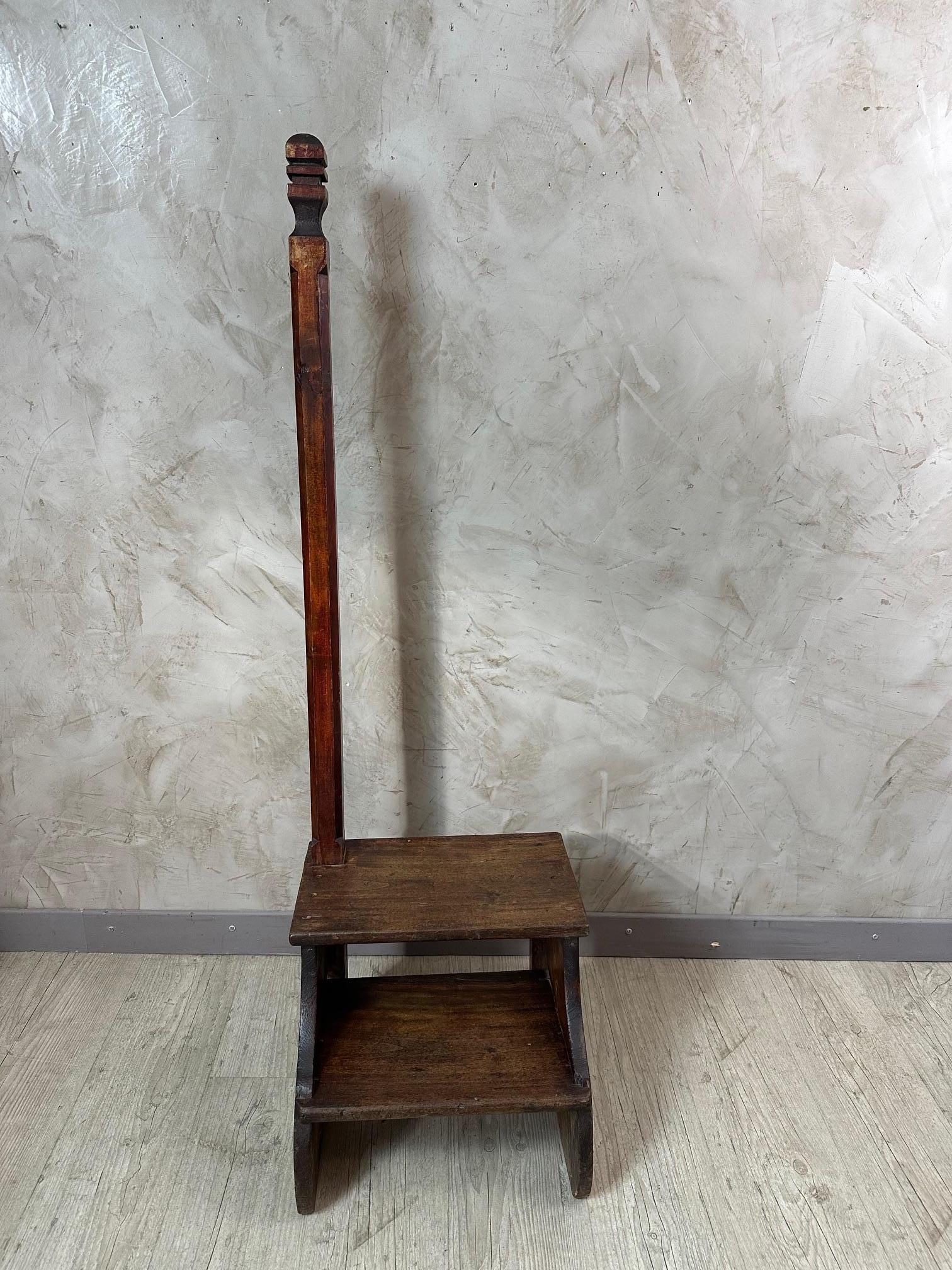 Early 20th century French Oak Bibliotheque Stepladder, 1900s For Sale 3