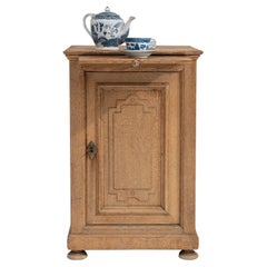 Early 20th Century French Oak Cabinet With Pull-Out Serving Shelf Antique Early 20th Century French Oak Cabinet With Pull-Out Serving Shelf