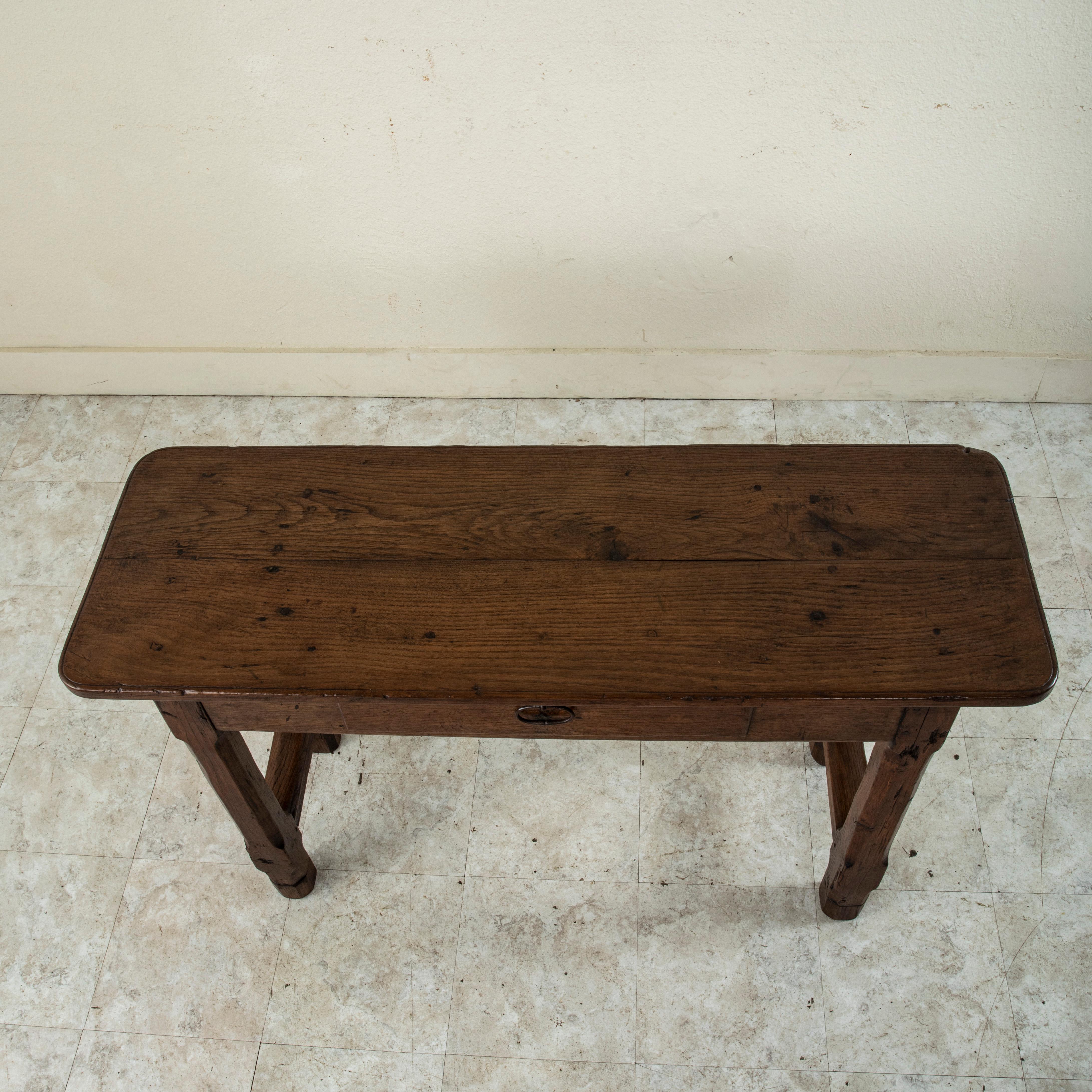 Early 20th Century French Oak Console Table or Sofa Table from Normandy 8