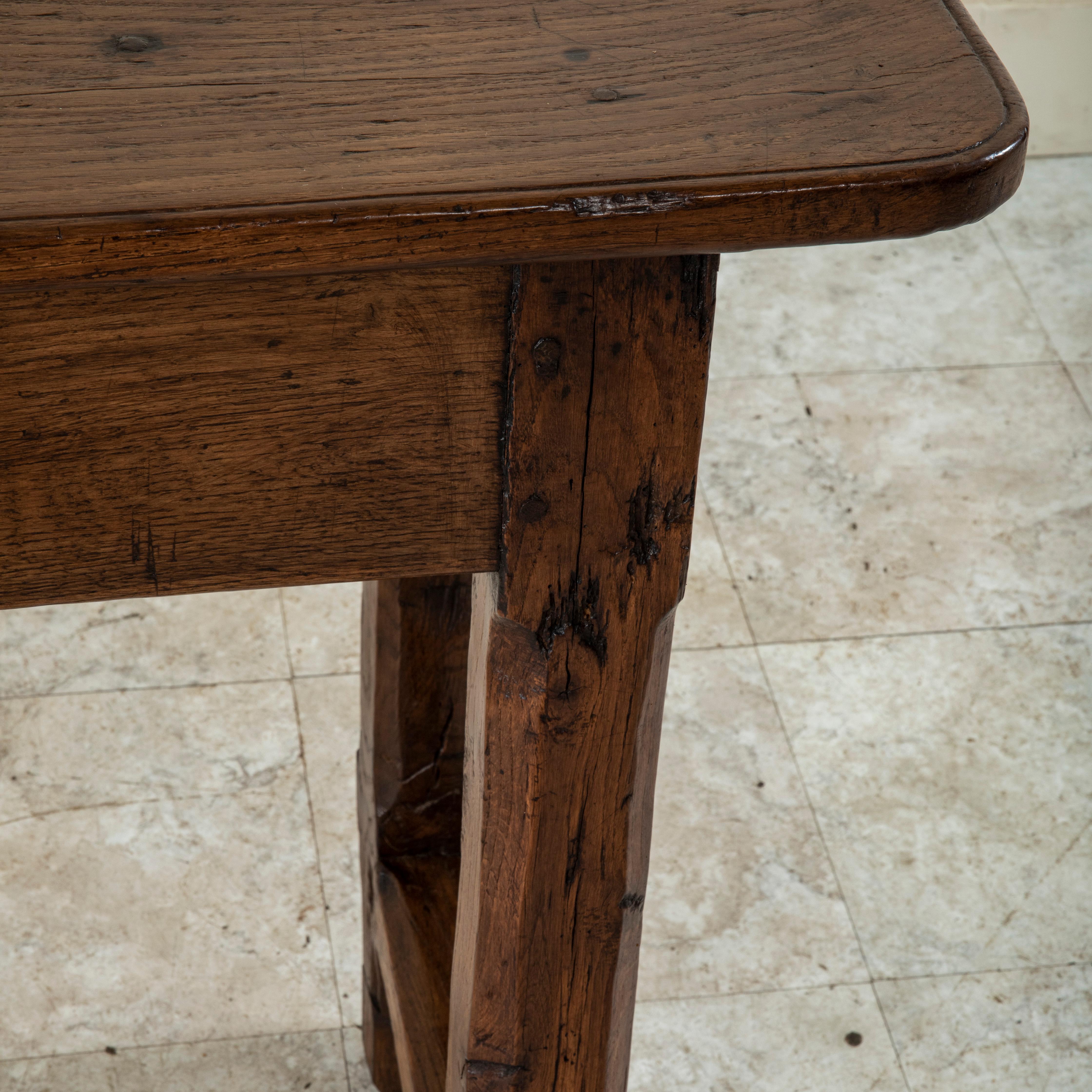 Early 20th Century French Oak Console Table or Sofa Table from Normandy 6