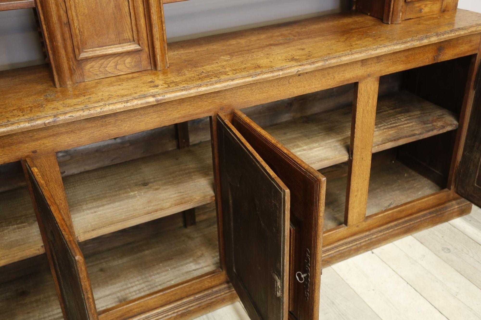 Early 20th century French oak kitchen dresser For Sale 3