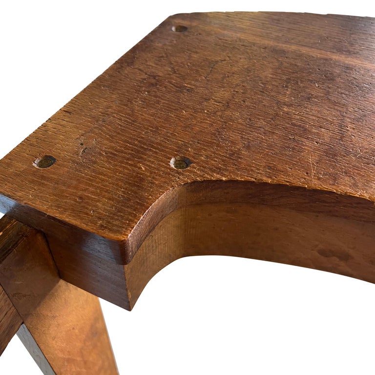 Early 20th Century French Oak Library Ladder For Sale at 1stDibs