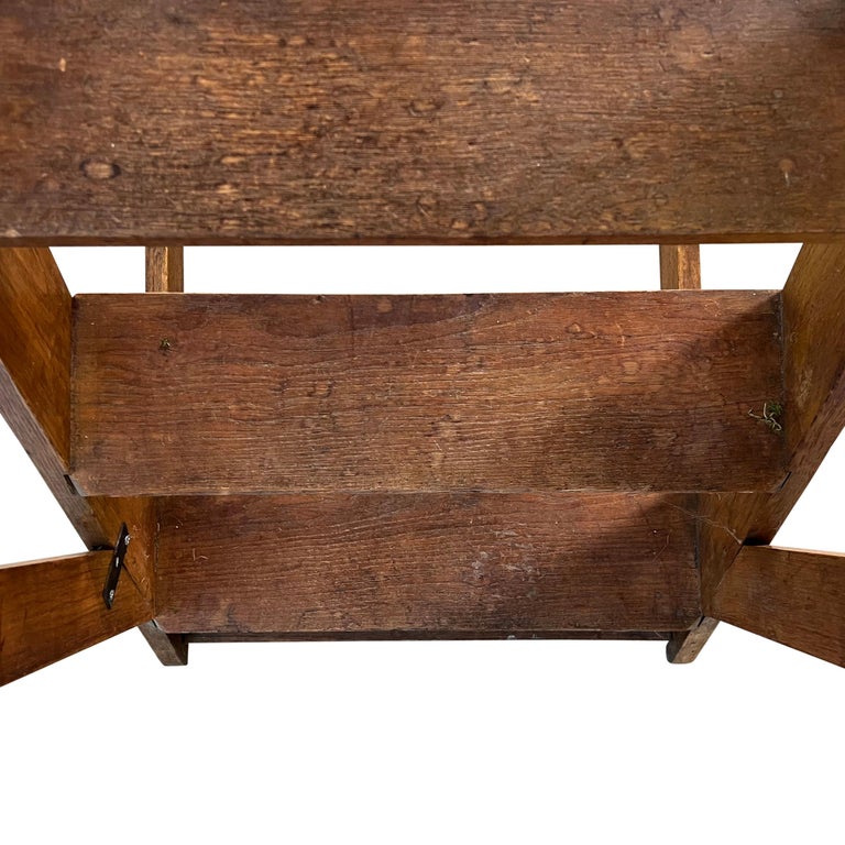 Early 20th Century French Oak Library Ladder For Sale at 1stDibs